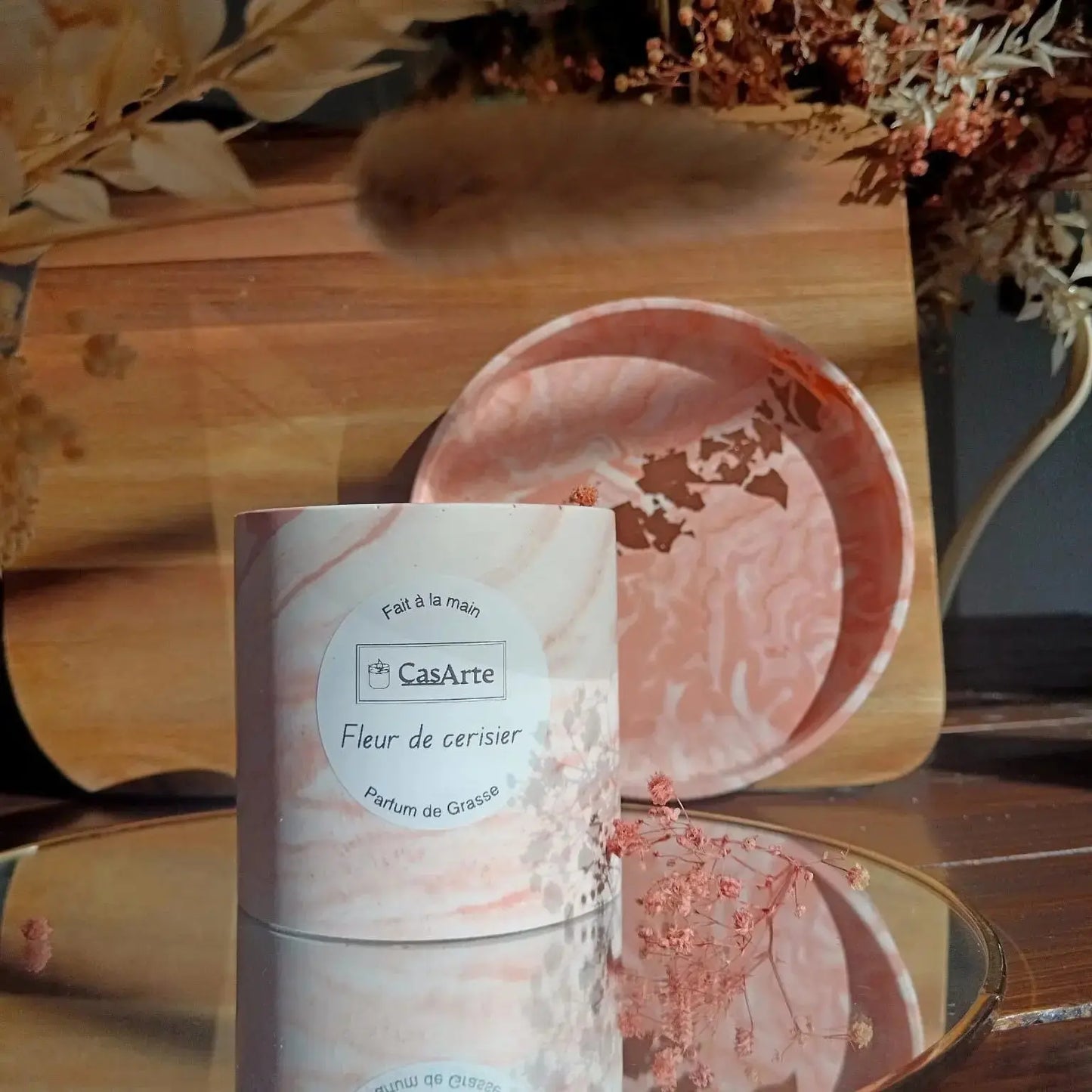 ✨ Bougie Éco-résine en Jesmonite — L'Élégance Artisanale 🕯️ Casarte