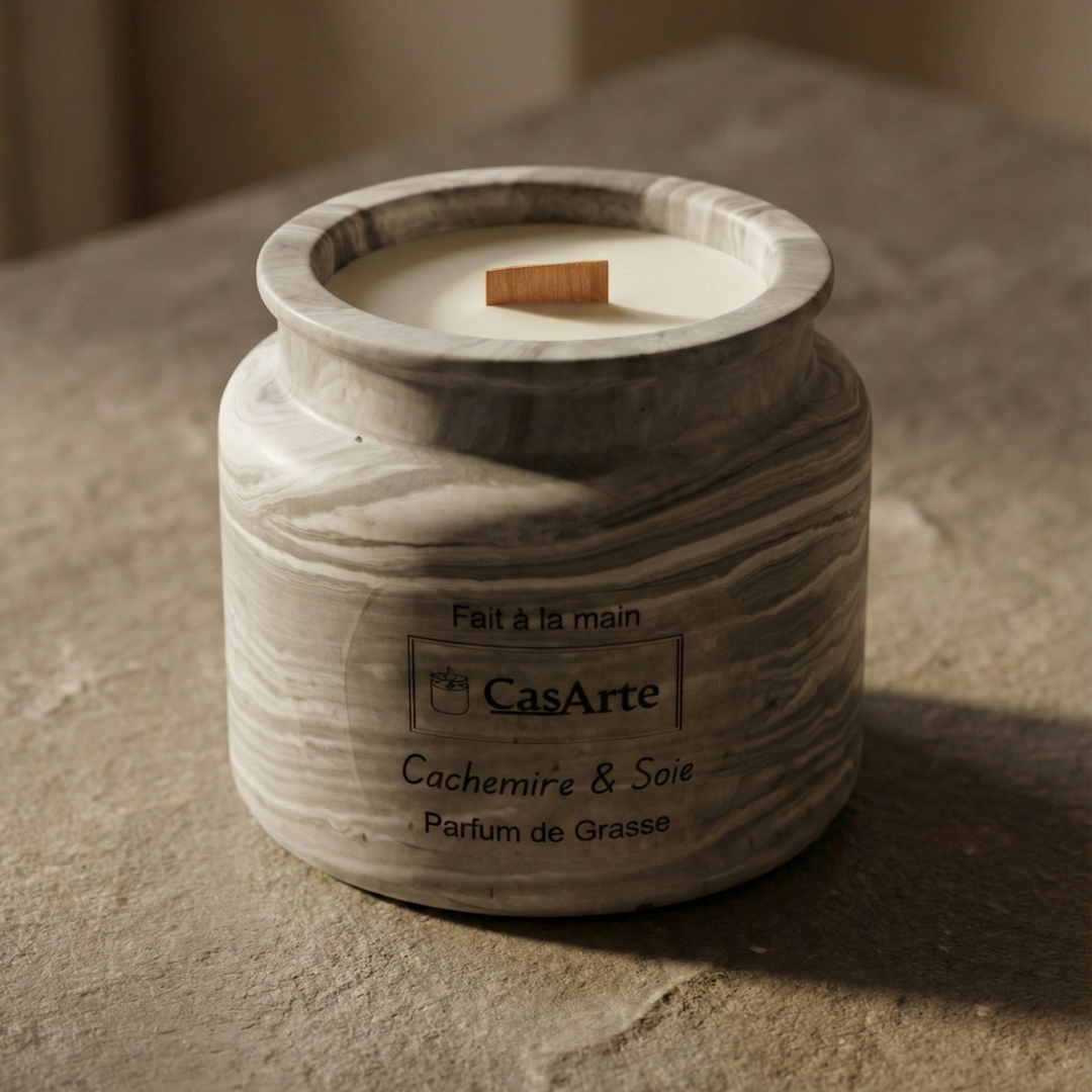 bougie mini jarre cachemire et soie