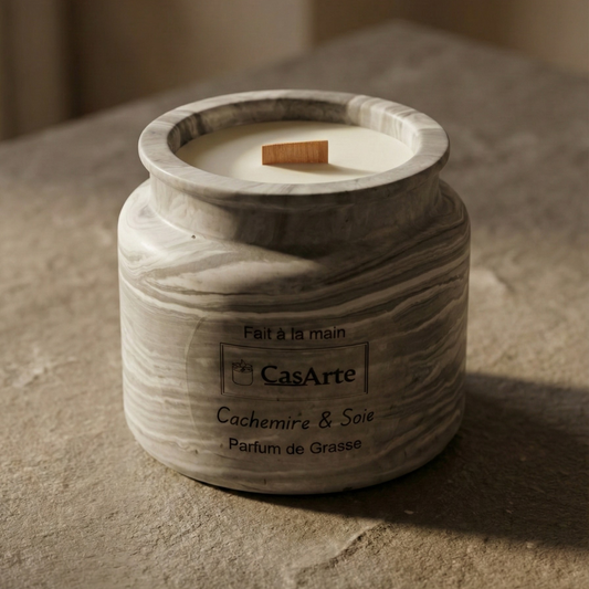 bougie mini jarre cachemire et soie