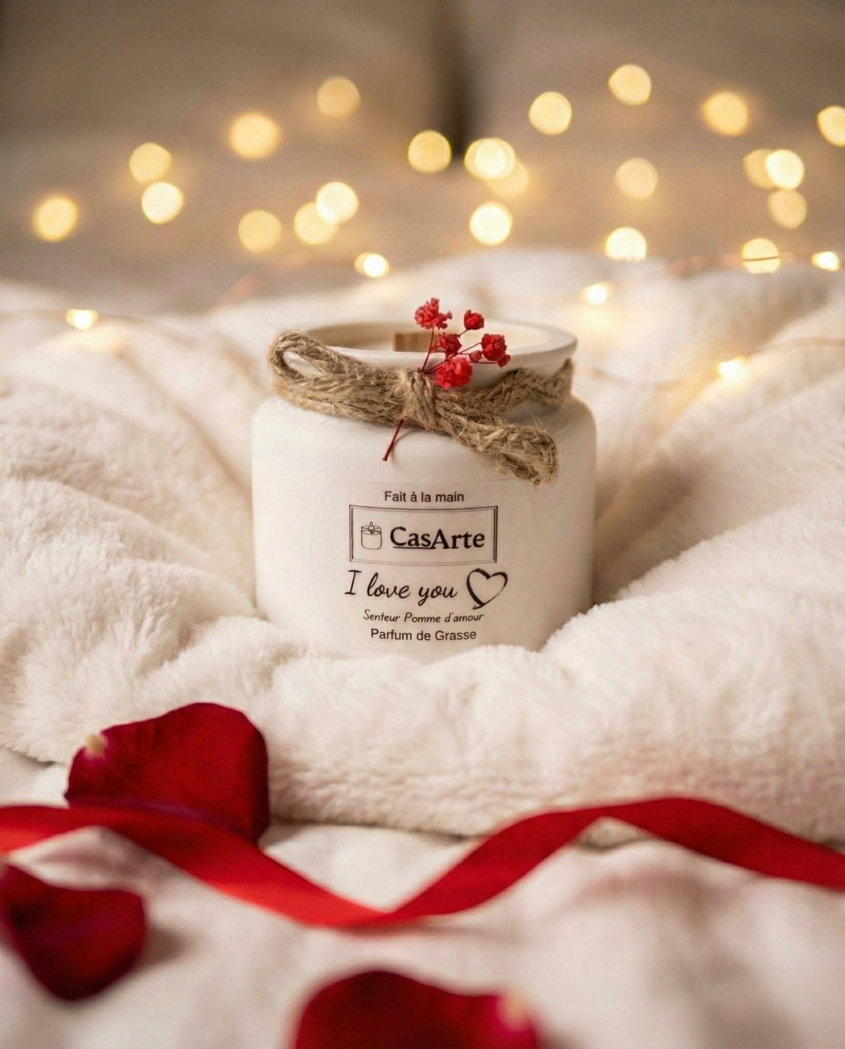 bougie casarte boheme pomme d'amour saint valentin