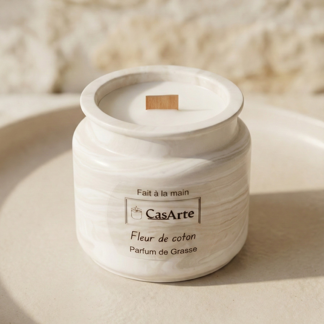 jarre bougie petit format fleur de coton